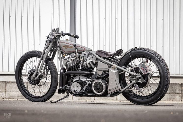 Board track-style custom Harley Shovelhead by Infinity Japan